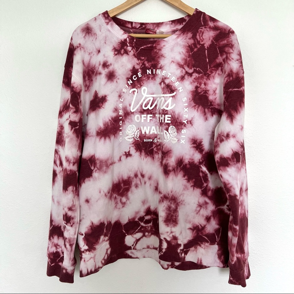 Vans Tie Dye Crewneck Sweatshirt Purple